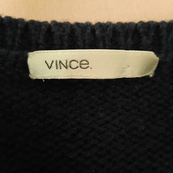AUTHENTIC VINCE Navy Wool & Cashmere Cardigan Size S - Picture 3 of 6